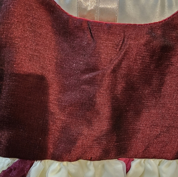 Swea Pea & Lilli Toddler Dress Size Large Burgundy & Cream Dress Floral Like New - Picture 3 of 6